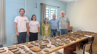 Equipe Cume - Vagner Perondi, Juliana Soares, Produtor Cultural Ariane Gassen Vargas, Vice-prefeito Valdomiro Fiss e Prefeito Saul Dal Forno Reck